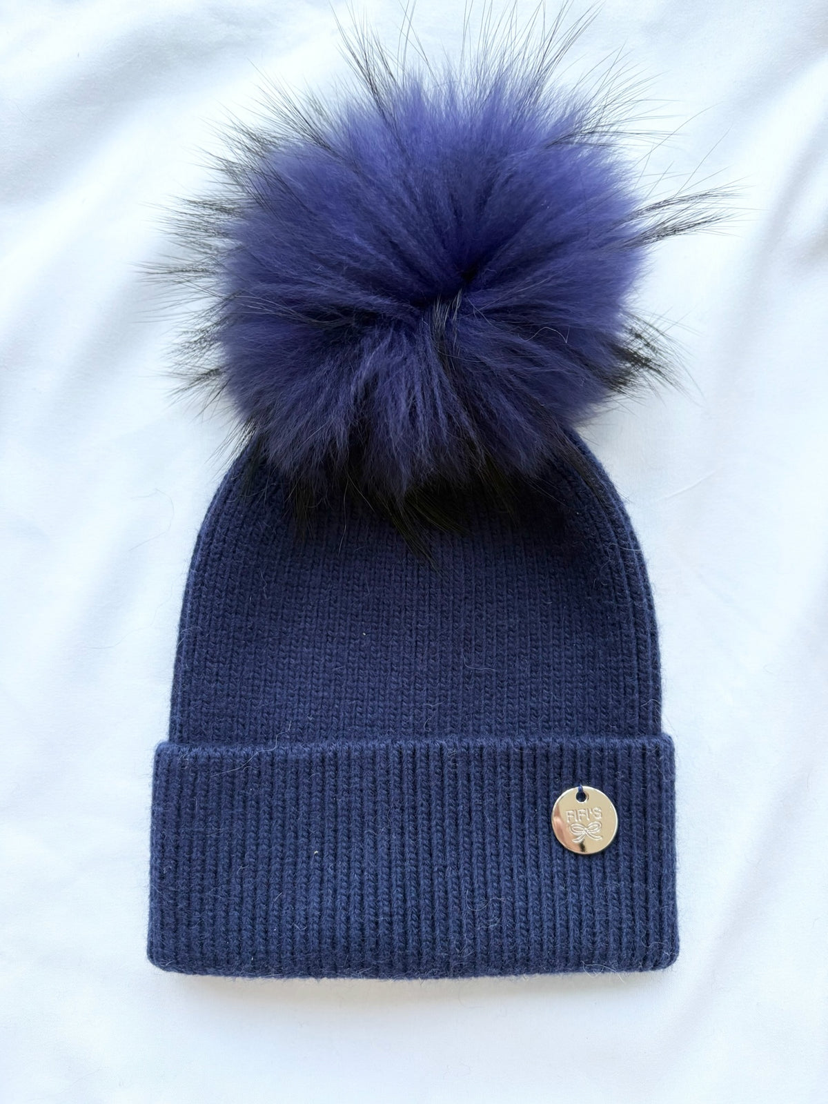 Children’s hats - pom pom Navy