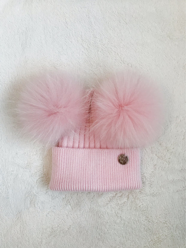 Baby Cashmere double - Baby Pink with matching pom