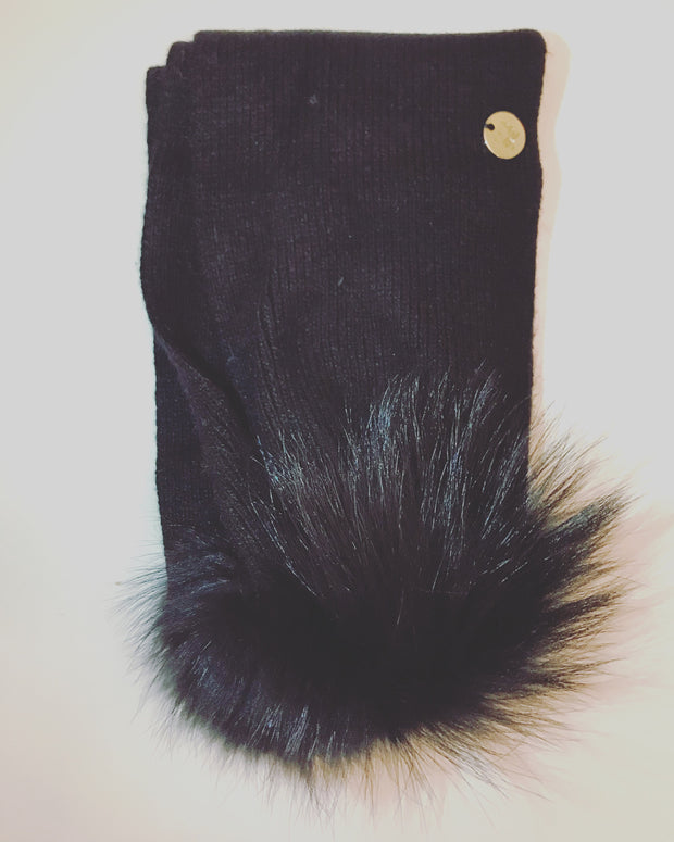 Children’s cashmere scarf - Black