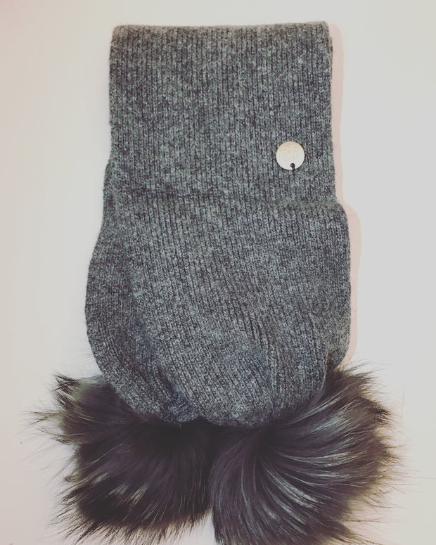 Children’s cashmere scarf - Dark grey